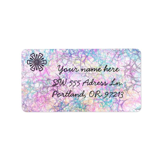 kleurrijk etiket (Voorkant)