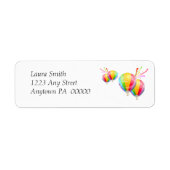 Kleurrijk etiket voor hot-Air-ballons (Voorkant)