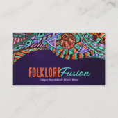 Kleurrijk etnisch handgetekend Ornament Visitekaartje (Voorkant)