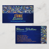 Kleurrijk etnisch handgetekend Ornament Visitekaartje (Voorkant / Achterkant)