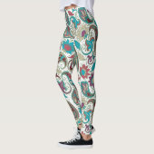 Kleurrijk etnisch motief paisleypatroon leggings (Links)