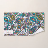 Kleurrijk etnisch paisleypatroon bad handdoek (Handdoek)