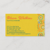 Kleurrijk etnisch Patroon Ornament Visitekaartje (Achterkant)