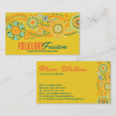 Kleurrijk etnisch Patroon Ornament Visitekaartje (Voorkant / Achterkant)