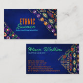 Kleurrijk etnisch Patroon Ornament Visitekaartje (Voorkant / Achterkant)