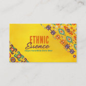 Kleurrijk etnisch Patroon Ornament Visitekaartje (Voorkant)