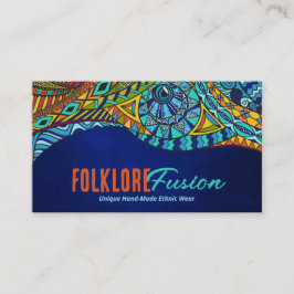 Kleurrijk etnisch Patroon Ornament Visitekaartje
