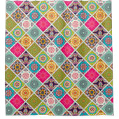 Kleurrijk etnisch patroon van de Marokkaanse manda Douchegordijn (Voorkant)