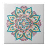 Kleurrijk etnisch patroon van de Marokkaanse manda Tegeltje (Voorkant)