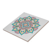 Kleurrijk etnisch patroon van de Marokkaanse manda Tegeltje (Zijkant)