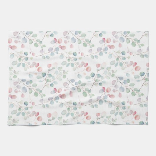 Kleurrijk Eucalyptusblad Theedoek (Horizontaal)