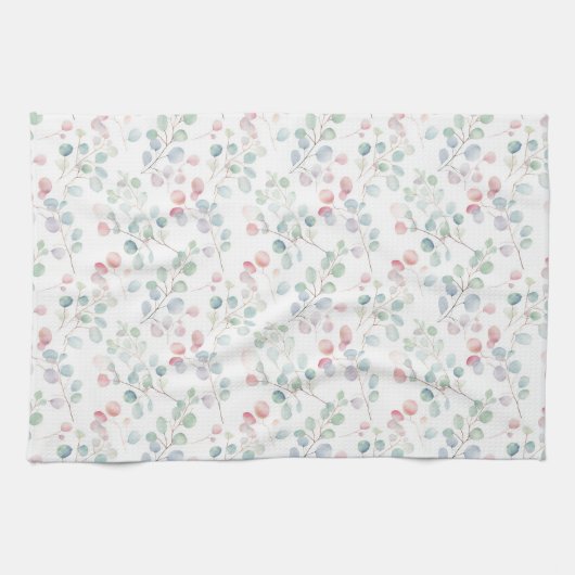 Kleurrijk Eucalyptusblad Theedoek (Horizontaal)