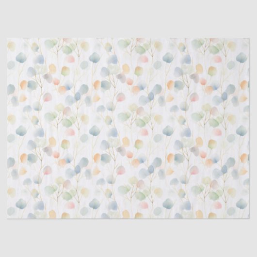 Kleurrijk Eucalyptusblad Tissuepapier (Voorkant)