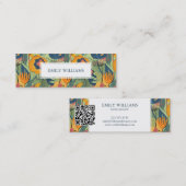 Kleurrijk exotisch abstract bloemenpatroon mini visitekaartje (Voorkant / Achterkant)