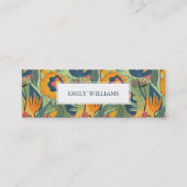 Kleurrijk exotisch abstract bloemenpatroon mini visitekaartje (Voorkant)