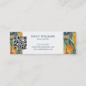 Kleurrijk exotisch abstract bloemenpatroon mini visitekaartje (Achterkant)