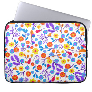 Kleurrijk Exotisch Bloemmotief-23165 Laptop Sleeve