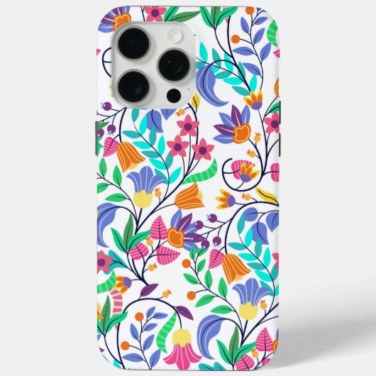 Kleurrijk Exotisch Bloemmotief Case-Mate iPhone Case (Achterkant)