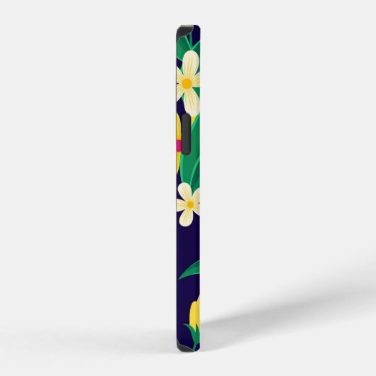 Kleurrijk Exotisch Bloempatroon-23021 iPhone Hoesje (Rechterkant)