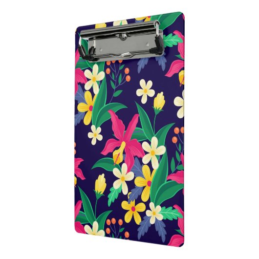 Kleurrijk Exotisch Bloempatroon-23021 Mini Klembord (Angled2)