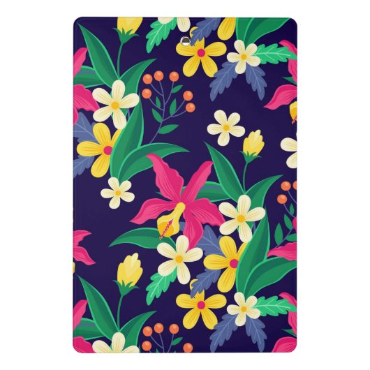 Kleurrijk Exotisch Bloempatroon-23021 Mini Klembord (Achterkant)