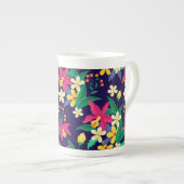 Kleurrijk Exotisch Bloempatroon-23021 Porselein Kop (Voorkant rechts)