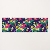 Kleurrijk Exotisch Bloempatroon-23021 Yogamat (Achterkant (horizontaal))