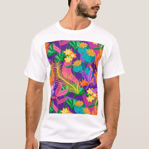 Kleurrijk Exotisch Bloempatroon-23148 T-shirt
