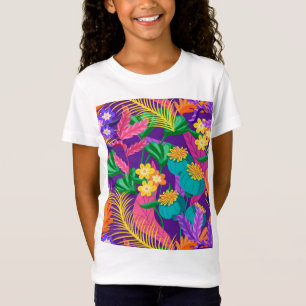 Kleurrijk Exotisch Bloempatroon-23148 T-shirt