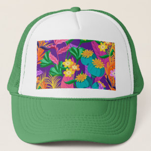 Kleurrijk Exotisch Bloempatroon-23148 Trucker Pet