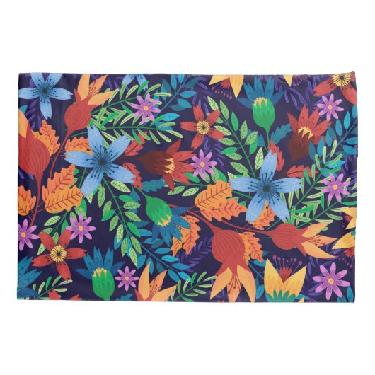 Kleurrijk Exotisch Bloempatroon-32436 Kussensloop (Achterkant)