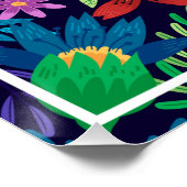 Kleurrijk Exotisch Bloempatroon-32436 Perfect Poster (Hoek)