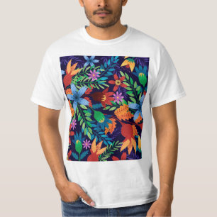 Kleurrijk Exotisch Bloempatroon-32436 T-shirt