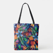 Kleurrijk Exotisch Bloempatroon-32436 Tote Bag (Achterkant)