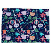 Kleurrijk exotisch  bloeschema groot cadeauzakje (Achterkant)