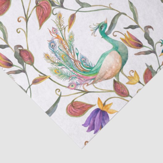 Kleurrijk exotisch patroonpatroon tissuepapier (Detail)