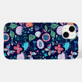 Kleurrijk exotische bloemen en vlinderbloempatroon Case-Mate iPhone case (Achterkant (horizontaal))