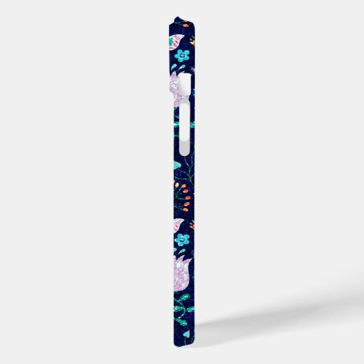 Kleurrijk exotische bloemen en vlinderbloempatroon Case-Mate iPhone case (Achterkant / Links)