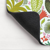 Kleurrijk exotische vogelpatroon en bloemen muismat (Hoek)