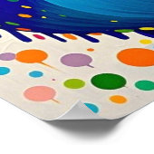 Kleurrijk expressief abstract dier kunst ontwerp poster (Hoek)