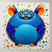 Kleurrijk expressief abstract dier kunst ontwerp poster (Voorkant)