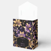 Kleurrijk, extravagant, Paars en goud Bedankdoosjes (Geopend)