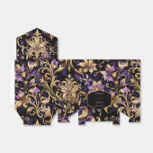 Kleurrijk, extravagant, Paars en goud Bedankdoosjes (Uitgevouwen)