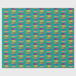 Kleurrijk Fancy vispakpapier Cadeaupapier
