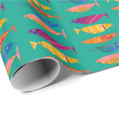 Kleurrijk Fancy vispakpapier Cadeaupapier (Rol Hoek)