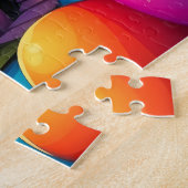 Kleurrijk Fantasiedorp met Vlinders Legpuzzel (Zijkant)