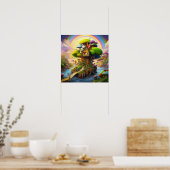 Kleurrijk fantasieland poster (Keuken)