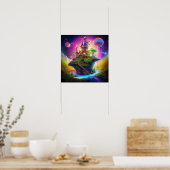 Kleurrijk fantasieland poster (Keuken)