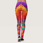 Kleurrijk Fantasielandschap Leggings (Achterkant)