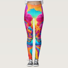 Kleurrijk Fantasielandschap Leggings